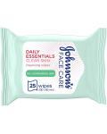 JOHNSON'S® Daily Essentials Facial Wipes Clear Skin 25 (Green)