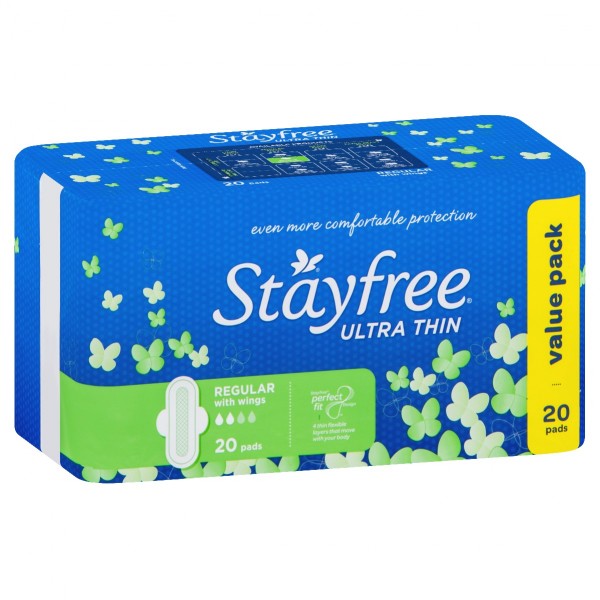 STAYFREE Ultra Thin Regular Wing 20 